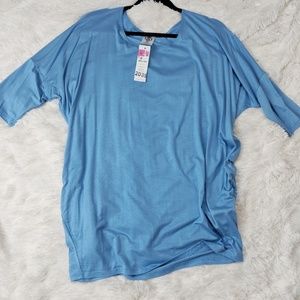 Agnes & Dora light blue dolman tunic